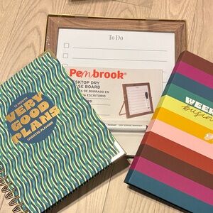 Dry Erase Board with Brown Frame